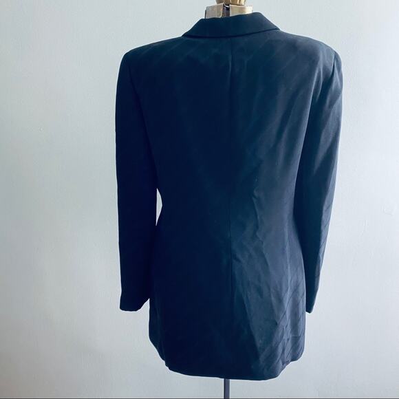 NWOT Armani black pinstripe blazer - Picture 2 of 9
